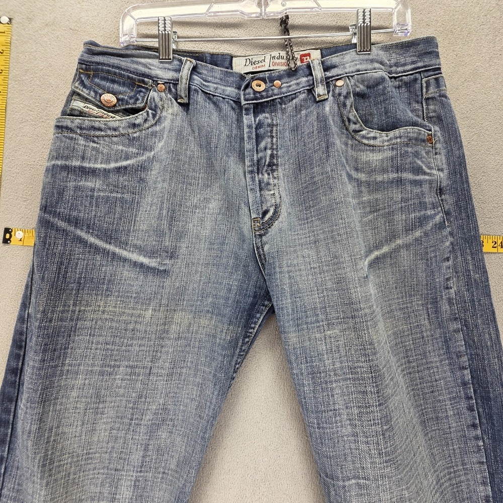 Diesel Jeans Mens Blue Kulter Regular Straight Button Fly Italy 00727 Fits 32x32 - Picture 12 of 16